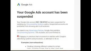 Google ads suspended circumventing systems (2023 to 2024) Best Solutions