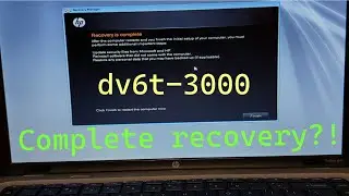 HP Pavilion dv6t-3000 complete System Recovery?