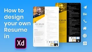 How to Create professional CV Resume PDF file in XD, step by step - detailed
