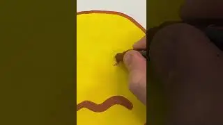 Drawing the Dizzy Face Emoji using Posca Markers. 😵‍💫 