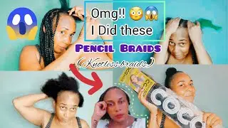 OMG!: How l Did these Knotless braids😱(pencil braids)