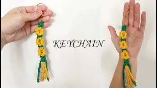 MACRAME FLOWER KEYCHAIN | MACRAME KLÍČENKA