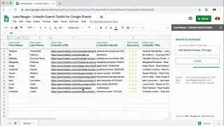 LinkedIn X-Ray Search Within Google Sheets