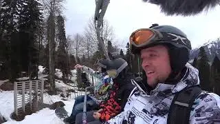 Посадка на кресельный подъемник