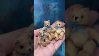 🐻Miniature crochet teddy bears for dollhouse #diy #dollhouse