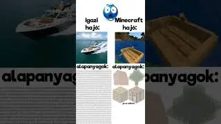 Igazi hajó vs Minecraft hajó #minecraft #shorts