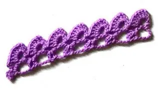 Lace border crochet with denticles