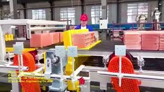Automatic brick packaging equipment sold to Europe Kosovo before leaving the factory - testing