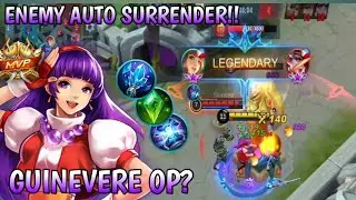 GUINEVERE SOLO RANK GAMEPLAY | ENEMY AUTO SURRENDER! - MOBILE LEGENDS