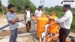 Netafim Graval Filter Back Flushing Process | Netafim Filtration unit | नेटाफिम फिल्टर निवड 