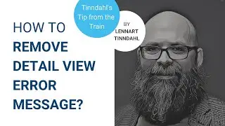 HOW TO REMOVE DETAIL VIEW ERROR MESSAGE?