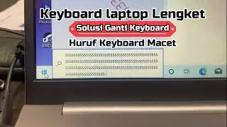 Keyboard laptop lengket