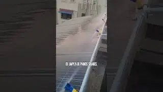 This is an automatic solar panel cleaning system!