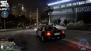 GTA V - LSPDFR 0.4.9🚔 - LSPD/LAPD - Raining Night Patrol | Stolen Vehicle Tracker | Pursuit - 4K