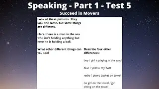 5.1 | Speaking - Part 1 - Test 5 | Succeed In Movers