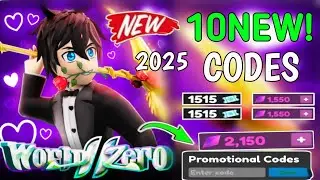 💥 25 February Update 💥 WORLD ZERO CODES 2025 - WORLD ZERO ROBLOX CODES
