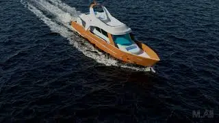 3D Ocean Ship wave animation