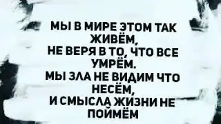 Мы в мире этом так живём.