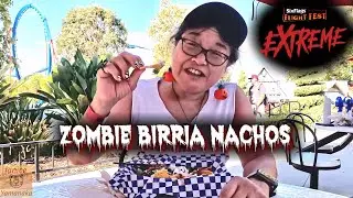 Zombie Birria Nachos at Food Etc: 2024 Six Flags Magic Mountain Fright Fest Extreme
