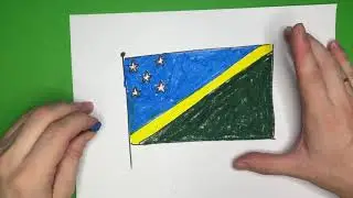 Как нарисовать флаг Соломоновых Островов. Рисуем флаги мира