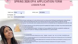 EPIK APPLICATION form 2026| EPIK 2026 Lesson plan| how to fill EPIK application