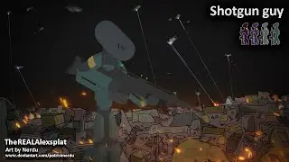 Pivot Alien Invasion Fight War Animation Series 2 (shotgun guy)