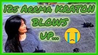 Arrma Kraton 12s BLOWS UP + 92 MPH as COPS watched!