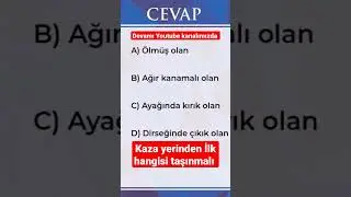 Sınavda çıkmış ehliyet sınav soruları 2023 
