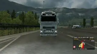 ETS 2. VOLVO FH 16 750. Попытки бесплатного проезда на платках.
