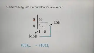 Decimal to octal conversion and decimal to hexadecimal conversion by using repeated division method