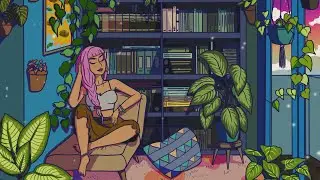 Draw with me Digital Art Procreate Time lapse🍃 relax chill night lofi beats | Plant room Balcony