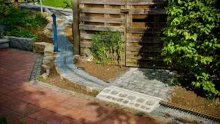 MAIN LINE TRACK and another RAILROAD CROSSING ... expanding my garden railroad!