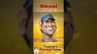Mahendra Singh DHONI Transforms to Caricature Cartoon MORPH EFFECTS Animation Corner Cricket Sports