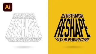 Warp Text To 3D Perspective Shape In Adobe Illustrator | Make To Top Object - Graphic Design Lesson