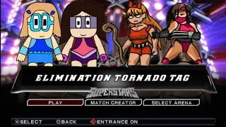 Lady Flower Star and Aqua Splash vs Scarlett and Shishima | WWE 2K11 SVR