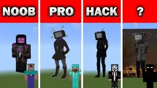 NOOB Vs PRO Vs HACKER Membuat TV WOMAN SKIBIDI TOILET di Minecraft!! #pixelart #minecraft
