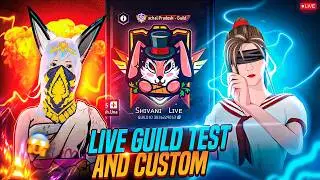 FREE FIRE LIVE GIVEAWAY CUSTOM ROOMS FF LIVE GIVEAWAY 😎GUILD TEST