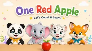 One Red Apple | İngilizce Sayılar ve Renkler | Çocuklar İçin İngilizce Şarkı | Lunapi ve İngilizce