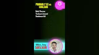 Ind vs Eng 2nd Test | India Probably Playing XI | #cricket #shorts