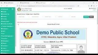 Result Format 1 Single Exam