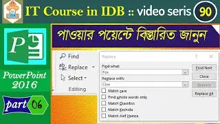Editing panel | PowerPoint 2016 | Know details
