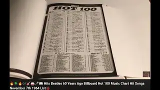 🔥🪲🔥🎶🎸🥁🎤📖 Hits Beatles 60 Years Ago Billboard Hot 100 Music Chart Hit Songs November 7th 1964 List🐞