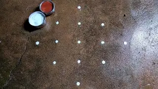 Puratasi 1 special kolam|5*1dots bigginers rangoli|Navaratri festival special traditional rangoli