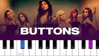 The Pussycat Dolls - Buttons (piano tutorial)