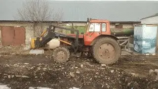 Установка дозатора на мтз 82 с малой кабиной.
