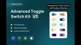 FlutterFlow Animated Toggle Switch 🔘 Sun/Moon Theme Switch ✨ 
