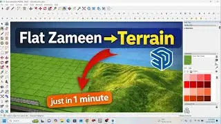 Terrain Modeling In Sketchup Using Sandbox In Hindi | Sketchup Toturial For Beginners