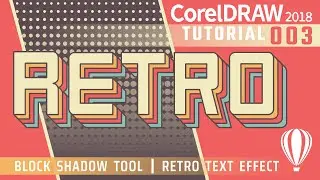 Retro Bold Striped Text Effect Tutorial in CorelDraw | Text Effects in CorelDraw | Beginner Tutorial