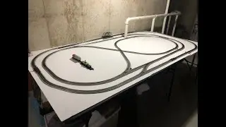Basement POV HO railroad