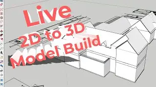 Autocad to SketchUp 2021 | 3D  Model Live Build - Part 2